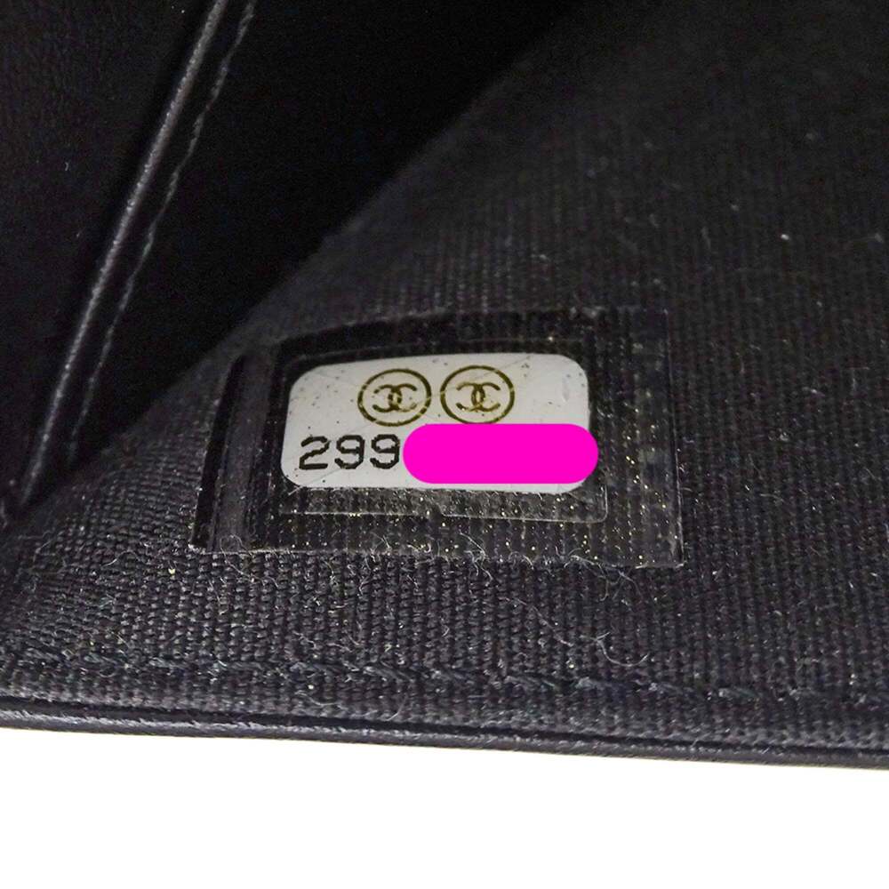 CHANEL Black Caviar Leather Logo Wallet - Picture 6 of 13